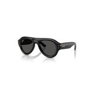 Ray-Ban Sunglasses Unisex Aviator Puffer - Black Frame Black Lenses 50-21