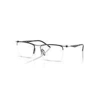 Ray-Ban Eyeglasses Unisex Rb7554 Optics - Black Frame Transparent Lenses Polarized 53-18