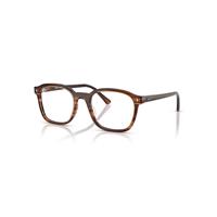 Ray-Ban Eyeglasses Unisex Rb5460 Optics - Striped Brown Frame Transparent Lenses Polarized 50-20