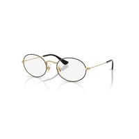 Ray-Ban Eyeglasses Unisex Oval Optics Kids - Gold Frame Clear Lenses Polarized 48-19