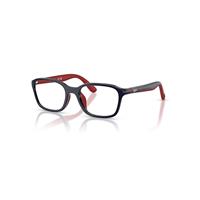 Ray-Ban Eyeglasses Unisex Rb1906 Opitcs Kids Bio-based - Blue/rubber Red Frame Clear Lenses Polarized 48-16