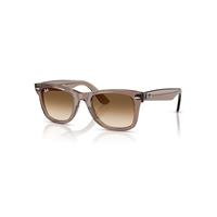 Ray-Ban Sunglasses Unisex Wayfarer Ease - Transparent Light Brown Frame Brown Lenses 50-22