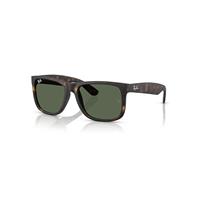 Ray-Ban Sunglasses Man Justin Classic - Rubber Havana Frame Green Lenses 51-16