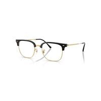 Ray-Ban Eyeglasses Unisex New Clubmaster Optics - Gold Frame Transparent Lenses Polarized 53-20