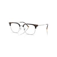 Ray-Ban Eyeglasses Unisex New Clubmaster Optics - Silver Frame Transparent Lenses Polarized 53-20