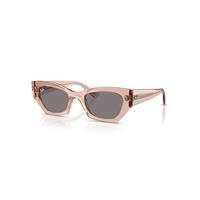 Ray-Ban Sunglasses Unisex Zena Bio-based - Transparent Pink Frame Brown Lenses 52-22