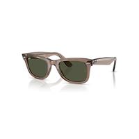 Ray-Ban Sunglasses Unisex Original Wayfarer Classic - Transparent Light Brown Frame Green Lenses 50-22