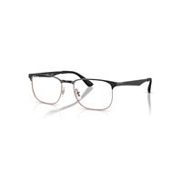 Ray-Ban Eyeglasses Unisex Rb6363 Optics - Black Frame Transparent Lenses Polarized 56-18