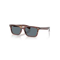 Ray-Ban Sunglasses Unisex Brunel - Striped Havana Frame Blue Lenses Polarized 56-19