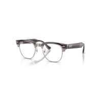 Ray-Ban Meta Audio Clubmaster Transparent Orchid Frame Red Lenses AI Glasses