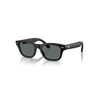 Ray-Ban Meta Audio Burbank Solid Black Frame Grey Lenses AI Glasses