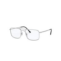 Ray-Ban Eyeglasses Unisex Rb6434 Optics - Silver Frame Clear Lenses 55-18