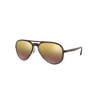 Ray-Ban Sunglasses Unisex Rb4320ch Chromance - Light Havana Frame Violet Lenses Polarized 58-16