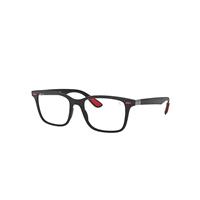 Ray-Ban Eyeglasses Unisex Rb7144m Scuderia Ferrari Collection - Black Frame Clear Lenses 53-18