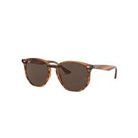 Ray-Ban Sunglasses Unisex Rb4306 - Striped Red Havana Frame Brown Lenses 54-19