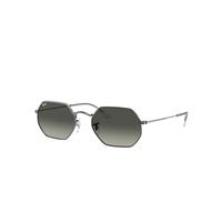 Ray-Ban Sunglasses Unisex Octagonal Classic - Gunmetal Frame Grey Lenses 53-21