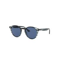 Ray-Ban Sunglasses Unisex Rb2180 - Striped Blue Havana Frame Blue Lenses 49-21