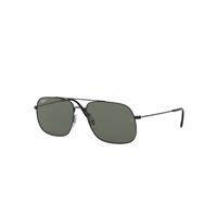 Ray-Ban Sunglasses Unisex Andrea - Black Frame Green Lenses Polarized 59-17