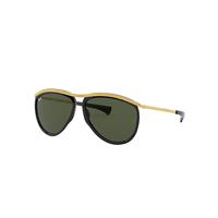 Ray-Ban Sunglasses Unisex Aviator Olympian - Black Frame Green Lenses 59-13