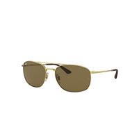 Ray-Ban Sunglasses Man Rb3654 - Arista Gold Frame Brown Lenses 60-18