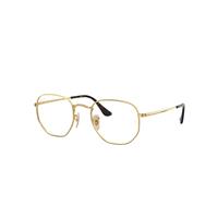 Ray-Ban Eyeglasses Unisex Hexagonal Optics - Arista Gold Frame Clear Lenses 54-21