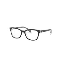 Ray-Ban Eyeglasses Children Rb1591 Optics Kids - Black On Transparent Frame Clear Lenses Polarized 48-16