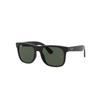 Ray-Ban Sunglasses Children Justin Kids - Black Frame Green Lenses 48-16