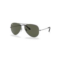 Ray-Ban Sunglasses Unisex Aviator Classic - Grey Frame Green Lenses 55-14