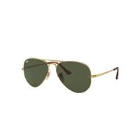 Ray-Ban Sunglasses Unisex Aviator Metal II - Arista Gold Frame Green Lenses 62-14