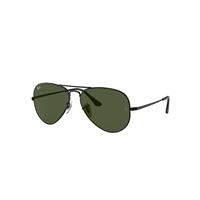 Ray-Ban Sunglasses Unisex Aviator Metal II - Black Frame Green Lenses 62-14