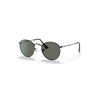 Ray-Ban Sunglasses Unisex Round Metal - Black Frame Green Lenses Polarized 53-21