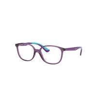 Ray-Ban Eyeglasses Children Rb1598 Optics Kids - Violet Frame Clear Lenses Polarized 47-16