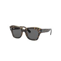 Ray-Ban Sunglasses Woman State Street - Havana On Transparent Brown Frame Grey Lenses 49-20