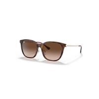 Ray-Ban Sunglasses Unisex Rb4333d - Gold Frame Brown Lenses 55-17