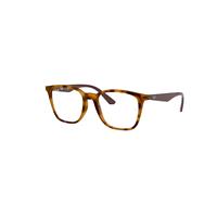Ray-Ban Eyeglasses Unisex Rb7177 Optics - Brown Frame Clear Lenses Polarized 49-18