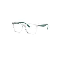 Ray-Ban Eyeglasses Unisex Rb7177 Optics - Green Frame Clear Lenses Polarized 51-18