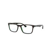 Ray-Ban Eyeglasses Unisex Rb5279 Optics - Havana On Transparent Green Frame Clear Lenses Polarized 55-18