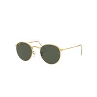 Ray-Ban Sunglasses Man Round Metal Legend Gold - Gold Frame Green Lenses 53-21
