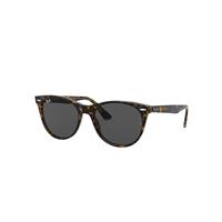 Ray-Ban Sunglasses Unisex Wayfarer II Classic - Havana On Transparent Brown Frame Grey Lenses 52-18