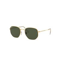Ray-Ban Sunglasses Unisex Hexagonal - Gold Frame Green Lenses 54-21