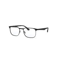 Ray-Ban Eyeglasses Unisex Rb6363 Optics - Black Frame Clear Lenses Polarized 54-18
