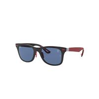 Ray-Ban Sunglasses Unisex Rb8395m Scuderia Ferrari Collection - Black Frame Blue Lenses 52-20