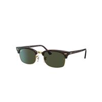 Ray-Ban Sunglasses Unisex Clubmaster Square Legend Gold - Tortoise Frame Green Lenses 52-21