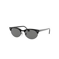 Ray-Ban Sunglasses Unisex Clubmaster Oval - Black Frame Grey Lenses 52-19
