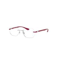 Ray-Ban Eyeglasses Unisex Rb8765 Optics - Sand Red Frame Clear Lenses 53-17