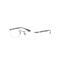 Ray-Ban Eyeglasses Unisex Rb8766 Optics - Sand Grey Frame Clear Lenses 51-17