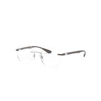 Ray-Ban Eyeglasses Unisex Rb8766 Optics - Sand Brown Frame Clear Lenses 51-17