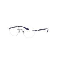 Ray-Ban Eyeglasses Unisex Rb8766 Optics - Sand Blue Frame Clear Lenses 51-17