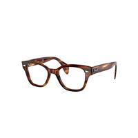 Ray-Ban Eyeglasses Unisex Rb0880 Optics - Striped Havana Frame Clear Lenses 49-19