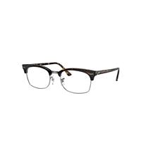 Ray-Ban Eyeglasses Unisex Clubmaster Square Optics - Havana Frame Clear Lenses 52-21